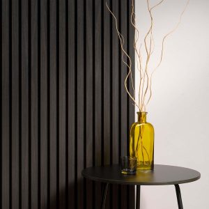 Schwarze Akustik-Wandpaneele – Anthrazit – 270 x 60 cm