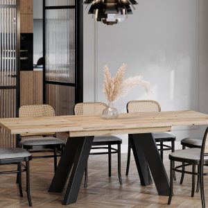 Ausziehbarer Esstisch "Como" 130-210cm (Eiche Evoke)