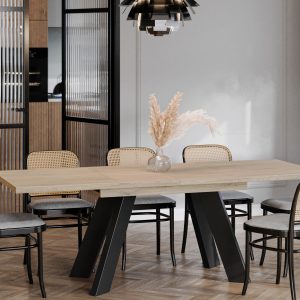 Ausziehbarer Esstisch "Como" 130-210cm (Eiche Cremona)