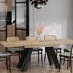 Ausziehbarer Esstisch "Como" 130-210cm (Eiche Wotan)