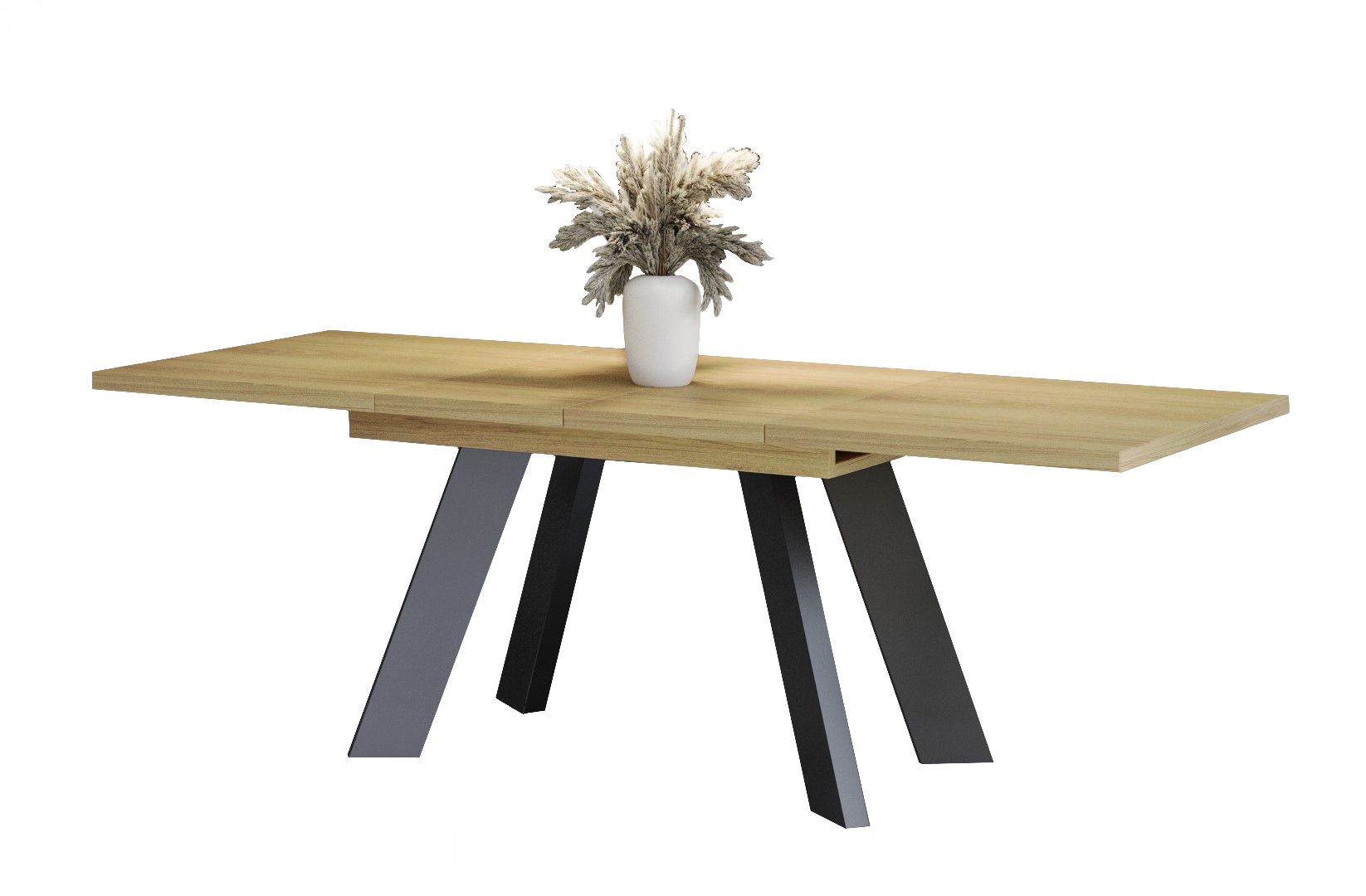 Ausziehbarer Esstisch "Como" 130-210cm (Eiche Natur) – Bild 3