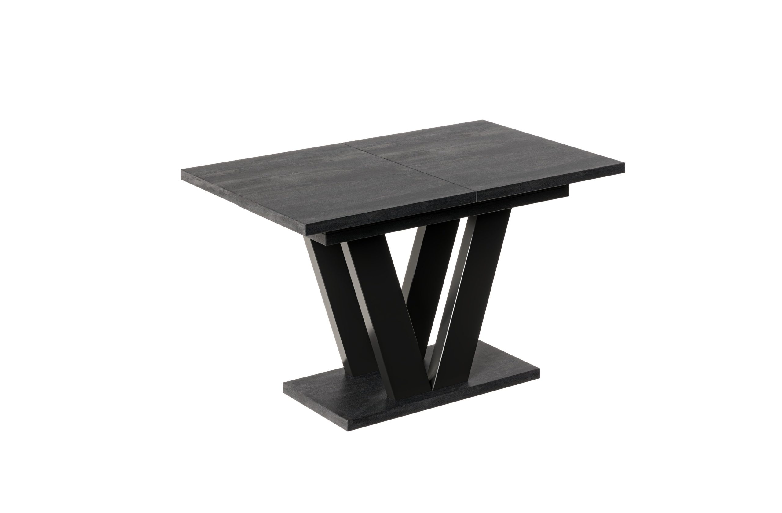 Ausziehbarer Esstisch "Lara" 130-210cm (Beton Dunkel) – Bild 4