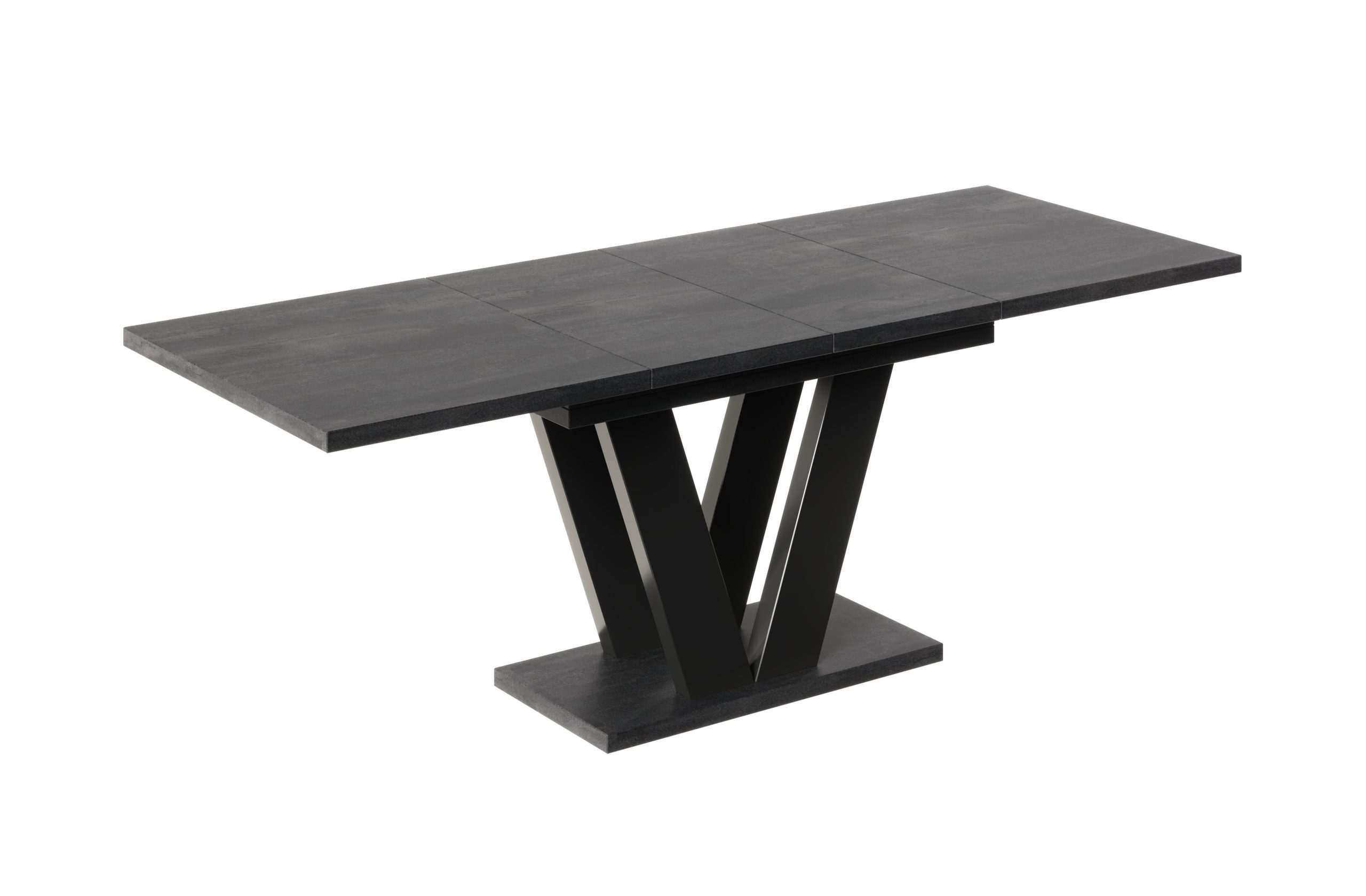 Ausziehbarer Esstisch "Lara" 130-210cm (Beton Dunkel) – Bild 3