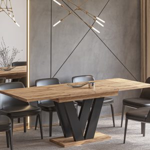 Ausziehbarer Esstisch "Lara" 130-210cm (Eiche Craft Gold)