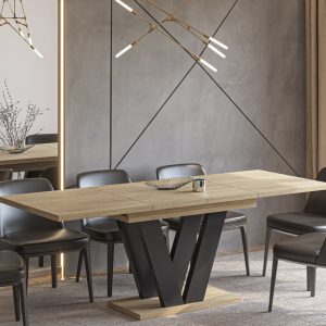 Ausziehbarer Esstisch "Lara" 130-210cm (Eiche Cremona)