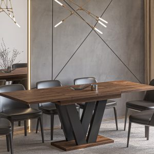 Ausziehbarer Esstisch "Lara" 130-210cm (Eiche Stirling)