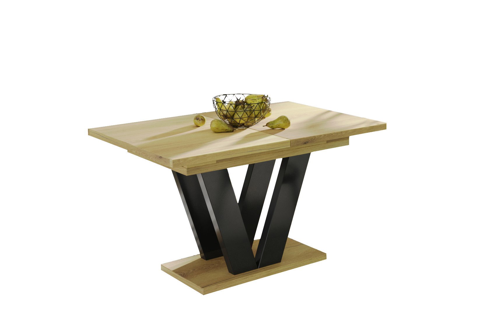 Ausziehbarer Esstisch "Lara" 130-210cm (Eiche Natur) – Bild 3