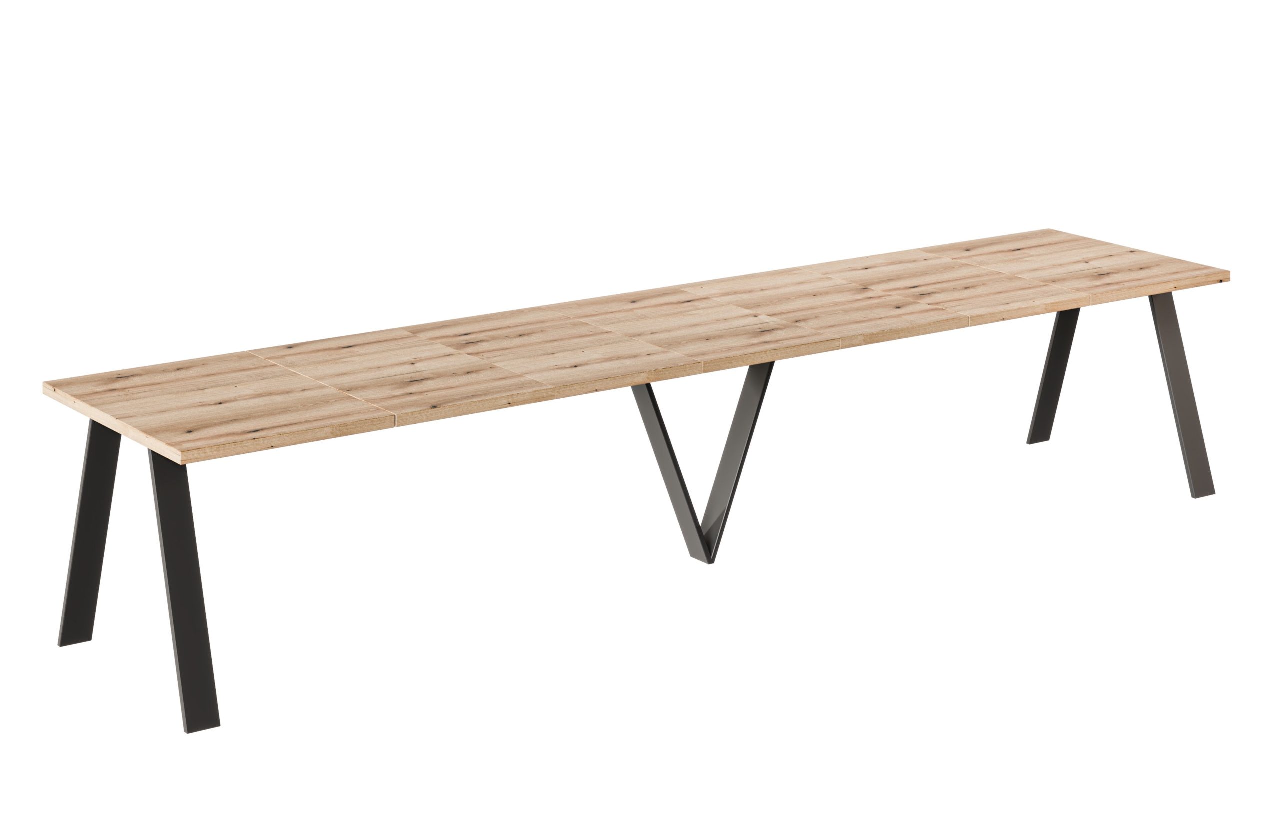 Ausziehbarer Esstisch "Lungo" 130-405cm (Eiche Evoke) – Bild 3