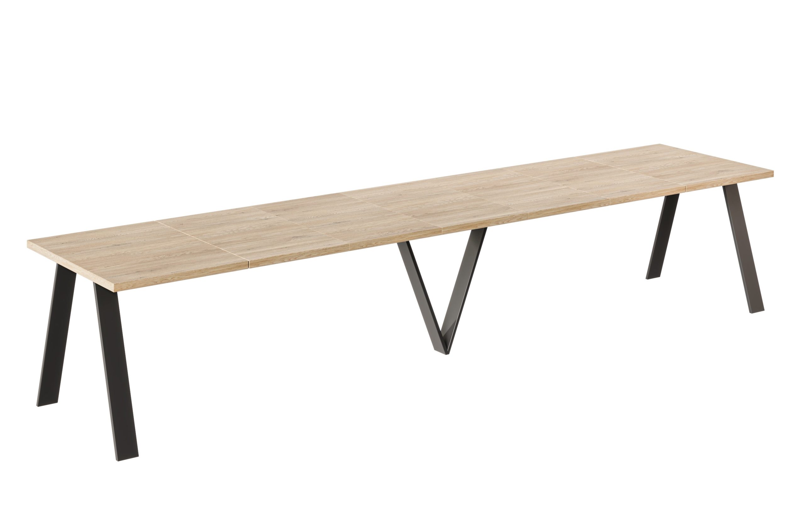 Ausziehbarer Esstisch "Lungo" 130-405cm (Eiche Cremona) – Bild 3