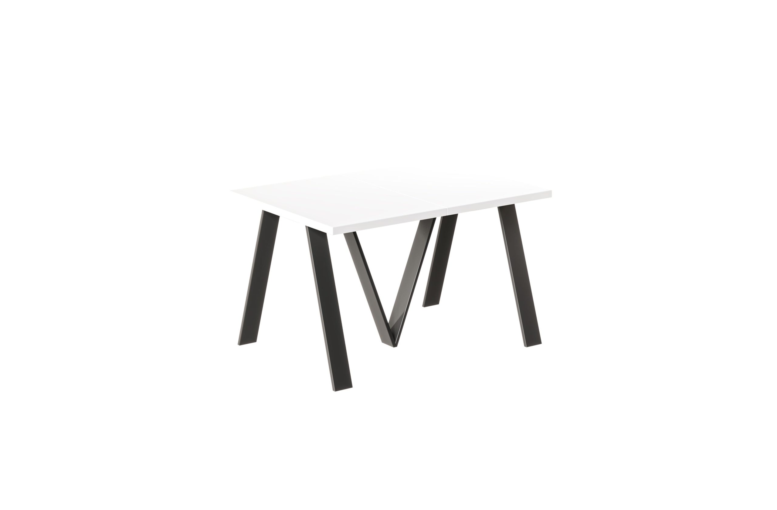 Ausziehbarer Esstisch "Lungo" 130-405cm (Weiß Hochglanz) – Bild 3