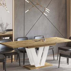 Ausziehbarer Esstisch "Lara" 130-210cm (Eiche Artisan)