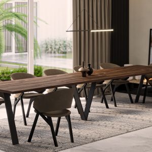 Ausziehbarer Esstisch "Lungo" 130-405cm (Eiche Stirling)